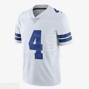 Camiseta de fútbol americano personalizada impresión por sublimación nombre del equipo número camiseta de fútbol camiseta de aficionado - Product Image 1