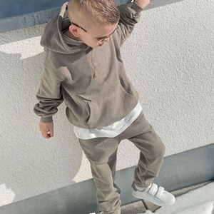 Chándal Deportivo Personalizado para Adultos, Color Beige Claro, Diseño Sólido, Forro Polar, Cortavientos, Secado Rápido, Logotipo Personalizado, Transpirable, Unisex, con Capucha - Product Image 5