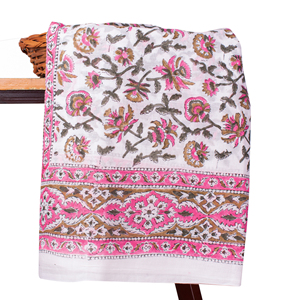 Pareo Indio Hecho a Mano de Alta Calidad, Estampado Floral, Bufanda Lisa de Algodón Ligero, Cubierta de Playa, Estola Larga - Product Image 2