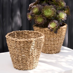 Garden Decor Planters Seagrass Planter Natural Raffia Straw Plant & <b>Flower</b> Holder <b>Basket</b> Cheapest Price <b>for</b> Wholesale - Product Image 2