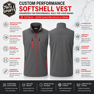 Chaleco sin mangas de forro polar softshell para hombre, chaleco softshell ligero, cálido para invierno, para senderismo, chaleco softshell para hombre - Product Image 4