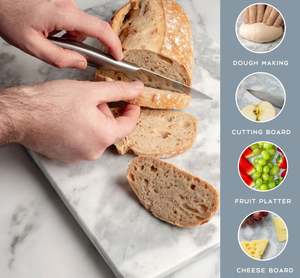 Elegante tabla de cortar de mármol, tabla de cortar de piedra Natural duradera, perfecta para la preparación de alimentos de cocina, queso de Artisan Craft - Product Image 6