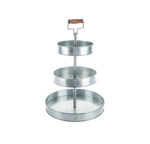High Quality Antique Galvanized Metal Three-<b>Tier</b> <b>Cake</b> <b>Stand</b> Unique Iron Cupcake <b>Stand</b> with Good Quality Good Design - Product Image 2