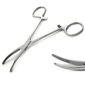 คีมจับห้ามเลือดแบบเคลือบล็อค เคลลี่ คุณภาพสูง ผลิตจากสแตนเลส ปลายตรงและปลายโค้ง  แบบมีฟันเลื่อย ใช้ด้วยมือ ได้รับการรับรองมาตรฐาน CE - Product Image 3