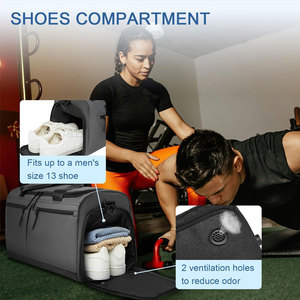 Bolsa de gimnasio personalizada con logotipo, bolsa de lona deportiva de gran capacidad para fitness y viajes - Product Image 5