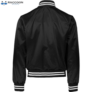 Veste de baseball en satin respirant Offre Spéciale pour adultes dernier style avec toile de meilleure qualité de sport de raton laveur pour les vêtements d'hiver - Product Image 5