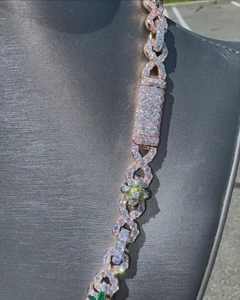 Testeur de diamants Hip Hop Argent S925 Glacé Bling 3 rangées 14mm-20mm VVS Moissanite Chaîne cubaine pour hommes 16/18mm - Product Image 2