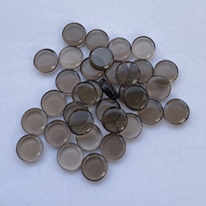 10มม. 20มม. หินควอทซ์สโมคกี้ทรงกลมเรียบแผ่นกลมทรงกระดุมทรงเหรียญอัญมณีหลวมจากโรงงานราคาขายส่ง - Product Image 2