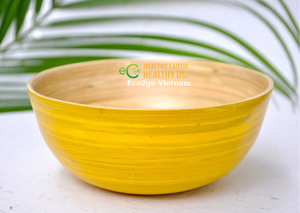 Vietnam Bamboo Natural Bamboo Bowl/<b>baby</b> Bamboo Suction Plate Bowl and <b>Spoon</b> Set With Custom Design From Eco2go Vietnam - Product Image 3