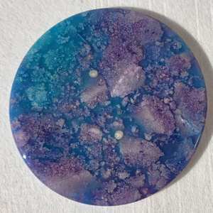 Sous-verres en résine faits à la main avec tapis époxy à paillettes en couches, parfaits pour le salon moderne, le bureau à domicile et les cadeaux - Product Image 1