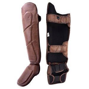 Espinilleras hechas a medida, espinilleras de kick boxing, espinilleras de cuero hechas a medida, precio al por mayor - Product Image 3