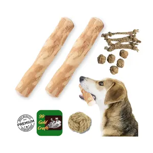 椰子果壳球狗玩具/宠物最佳玩具/100% 天然椰子椰壳绳玩具，越南咖啡木狗咀嚼宠物产品