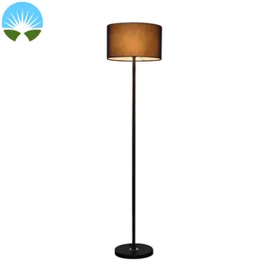 Nouveau Produit Seuil Noir Downbridge Lampadaire Décoration Intérieure Simple Nickel Brossé Mat Noir Lampadaires pour Hôtel