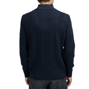 Chandails d'hiver chauds à col à demi-fermeture éclair pour hommes 100% Polyester Fabriqués en pulls pour hommes tendance - Product Image 2