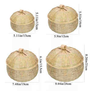 High Quality <b>Water</b> <b>Hyacinth</b> Handwoven Circle <b>Storage</b> <b>Basket</b> with Handles Eco-Friendly Multi-Use Household Item Made in Vietnam - Product Image 5