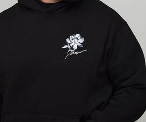 เสื้อฮู้ดผ้าฝ้ายสำหรับผู้ชายและผู้หญิงเสื้อมีฮู้ดพิมพ์ลายดอกไม้ดีไซน์แบบกำหนดเองทั้งหมด - Product Image 6