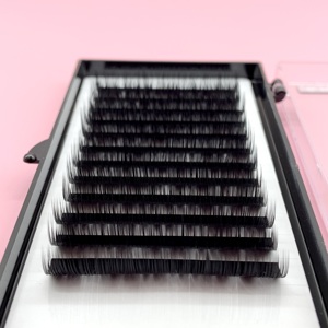 Camellia Classic Individual Compra a granel Full Curl Lash Fans Proveedor profesional Precio barato Caja 12 líneas Semi mate - Product Image 1