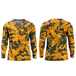 เสื้อยืดแขนยาวผู้ชายแบบขายส่ง สั่งทำโลโก้ OEM ได้ ผลิตจากโพลีเอสเตอร์ 100% น้ำหนัก 140 กรัม ป้องกันรังสียูวี 50+ ระบายอากาศได้ดี ต้านเชื้อแบคทีเรีย แห้งเร็ว พิมพ์ลายดิจิตอล - Product Image 3