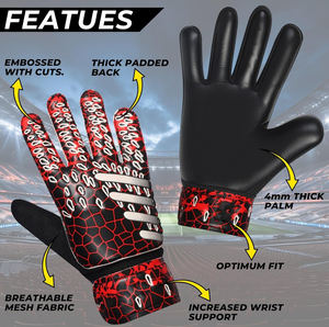 Gants de gardien de but de football en cuir professionnel, logo personnalisé, respirant, fermeture à scratch, entraînement en plein air, unisexe - Product Image 5