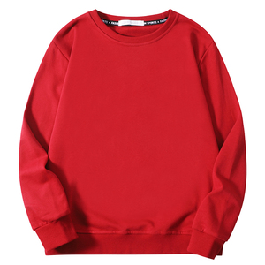 Sweat-shirt ras du cou uni personnalisé en coton polyester rose à impression brodée sweat-shirt ras du cou pour femmes - Product Image 5