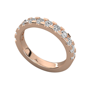 Bague pour femme en or jaune 9K, faite à la main, avec diamant de laboratoire taille ovale, bijou en grappe pour mariages, sertie en or jaune - Product Image 4
