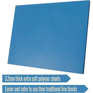 Extra Soft Blue Polymer <b>Blocks</b> 100 X 150mm Pack of 10 3.2mm Super Soft for Easy Craft Sculpting - Product Image 3