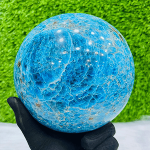 ลูกบอลทรงกลมคริสตัลอะพาไทต์สีฟ้าทรงกลมพลอยธรรมชาติสำหรับบำบัดการทำสมาธิและการตกแต่งจำนวนมาก - Product Image 5