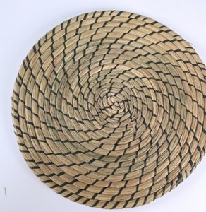 Hands Round Handwoven Natural Seagrass <b>Coasters</b>, Natural <b>Woven</b> Seaweed Tea Cups, 100% Natural Sustainable Jute Ropes - Product Image 5