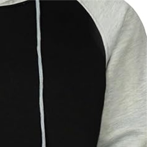 Sudadera con capucha premium negra y gris jaspeado, estilo pullover con bolsillo canguro, tamaño y diseño personalizados - Product Image 6