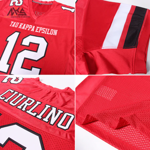 Maillot de football authentique en maille rouge blanc-noir personnalisé-Créez votre propre design personnalisé - Product Image 4