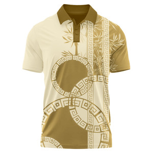Camisa de Golf de Alta Gama para Hombre, Manga Corta, Bordado 3D, Logotipo Personalizado, Diseño Sólido, Antiarrugas, Spandex/Poliéster, Corte Regular - Product Image 1