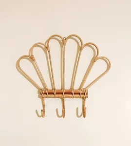 Accessoires de maison cintre mural en rotin naturel en forme de festonné pour la décoration de la chambre à coucher vente en gros - Product Image 6