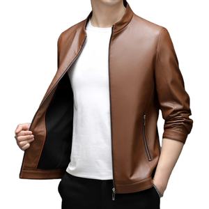 Chaqueta de cuero cálida y Polar de invierno para hombre chaqueta de cuero fabricada en color sólido en Pakistán - Product Image 1