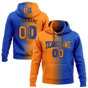 Direct Industry Wholesale 3D Custom Stitched <b>Black</b> Orange-Light Blue Gradient Fashion Sports Pullover Sweatshirt Hoodie - Product Image 4