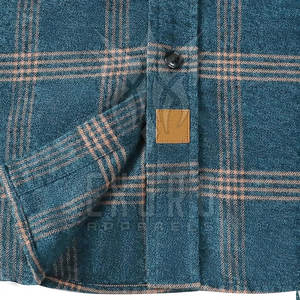 เสื้อเชิ้ตแขนยาวผ้าฟลานเนลผู้ชาย ดีไซน์เฉพาะตัว ผลิตตามสั่ง ลายเรียบ เป็นมิตรกับสิ่งแวดล้อม ระบายอากาศได้ดี ปักลายถัก - Product Image 4