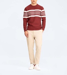 Rayé col rond coton pull hommes chandails à manches longues pas cher prix nouveau Design de mode respirant 2023 hommes pull toutes tailles - Product Image 2