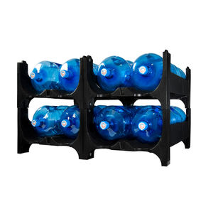 Bastidores de plástico hechos de polipropileno (PP) para distribución y almacenamiento de botellas de 5 galones - Product Image 1