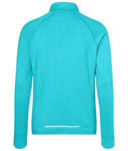 Chaqueta de yoga para mujer al por mayor, top deportivo de manga larga con cremallera, ajustado, con botones frontales, logo sin costuras y cuello alto. - Product Image 3