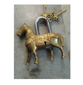 Haute qualité traditionnel vieux à la recherche Antique indien à la main fer sécurité laiton serrure à clé pour porte armoire serrure de porte - Product Image 2