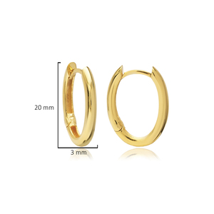 Plain Oval <b>Hoop</b> <b>Earrings</b> Wholesale Handmade Fine Jewellery Turkish Wholesale 925 <b>Sterling</b> <b>Silver</b> Jewelry - Product Image 5