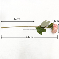 Fleurs de pivoine artificielles en soie de haute qualité, tige unique de 61 cm, pour accessoires de mariage et décoration de salle d'exposition (vente en gros)
