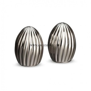 Espejo de metal pulido Decoración de mesa hogar y cocina almacenamiento sal y pimienta Juego de 2 calidad superior restaurante sal pimienta - Product Image 1