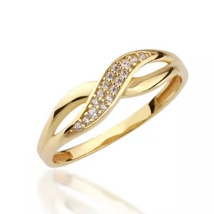 14K Or Massif Infinity Dainty Anneau Rond Lab Grown Diamond Infinity Minimalist Ring Mothers Day Gift Valentines Day Gift - Product Image 4