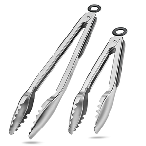 Pinces à barbecue en acier inoxydable de qualité alimentaire de qualité supérieure avec dents en métal en gros à prix bon marché - Product Image 1