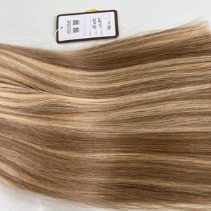 Extensions de cheveux humains brésiliens vierges Remy 100% Apohair Tracy V-Tip, sans traitement chimique, 100g, double trame, lisses - Product Image 2