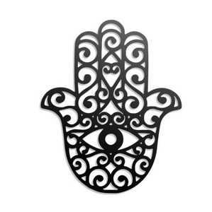 Laiton et fer Hamsa main Sculptures en métal mauvais œil décor de maison et de bureau Design protecteur pour Souvenirs en gros - Product Image 2
