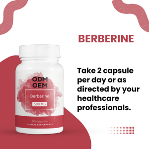 OEM Berbérine HCL 500mg 90 Capsules Chlorhydrate de berbérine aux herbes 500mg capsule disponible sous marque privée - Product Image 4