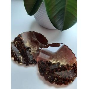 Ensemble de sous-verres en résine colorée pour égayer les expériences de restauration et ajouter de la vibration à n'importe quelle pièce ou bureau - Product Image 1