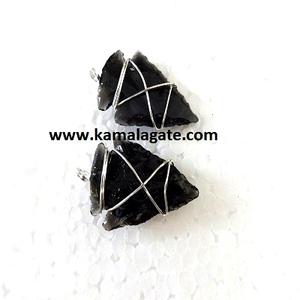 Colgante de punta de flecha de cornalina roja con alambre de plata de diamante envuelto 7 collares colgantes y dijes de moda a la venta - Product Image 3