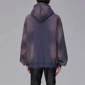 Sweat à capuche patchwork bicolore, design personnalisé, sweat à capuche en polaire multicolore pour la marque de streetwear Outfitize - Product Image 4